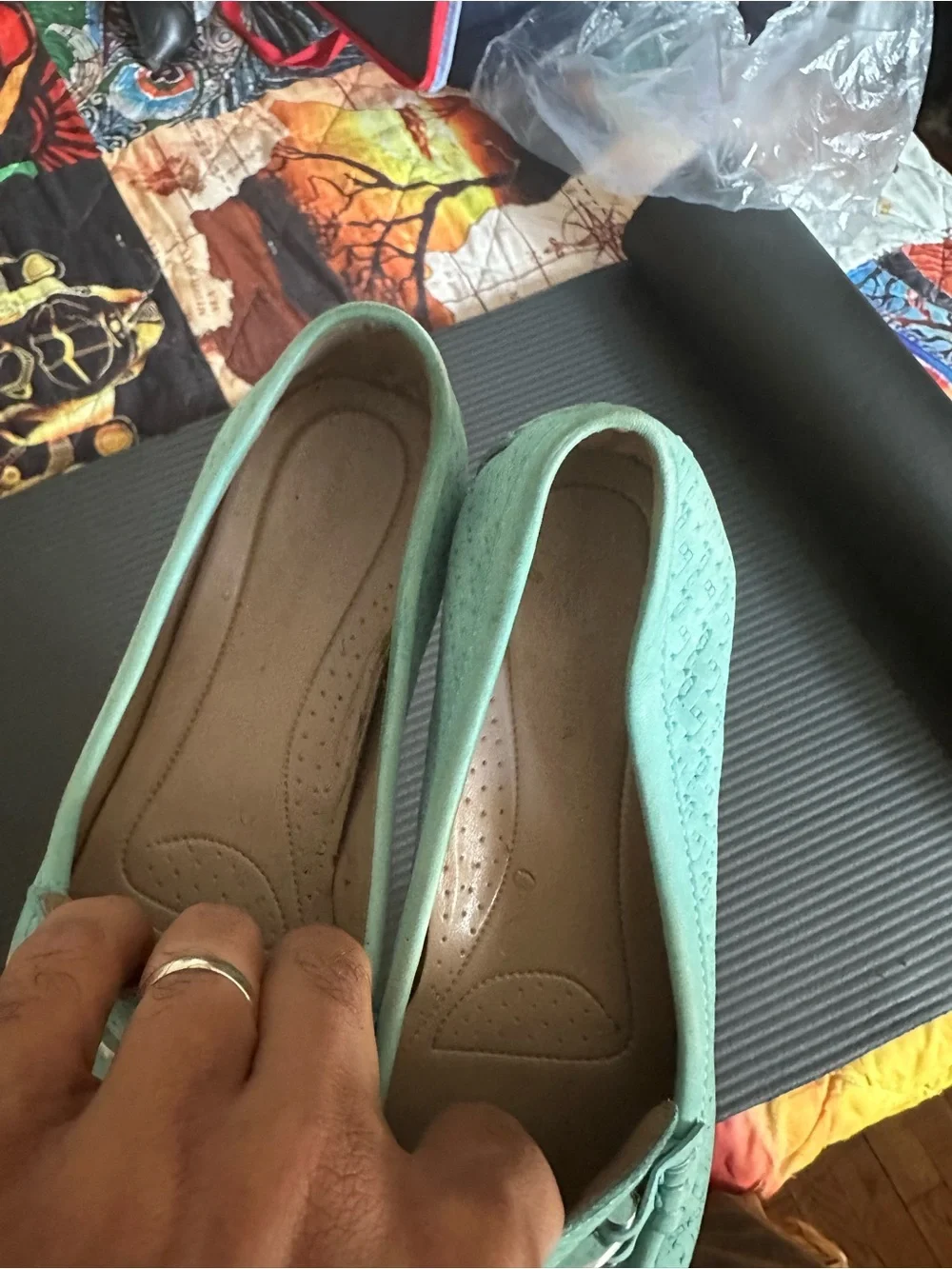 Kids Mint Green Slip-On Loafers